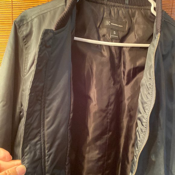 INC Men's Bomber Jacket with Front Zipper Closure Size Small - Picture 3 of 4